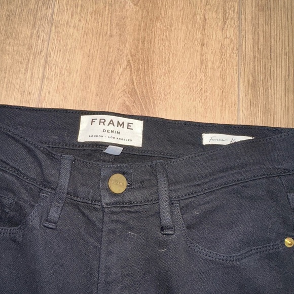 FRAME Le Forever Karlie Flare High-rise Jeans In Black size 25 - Picture 5 of 12